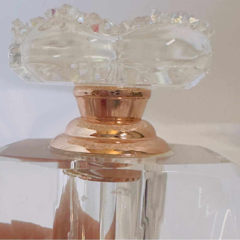 Lot of 3 Miniature Clear Glass Faceted Perfume Bottles with Daubers - Picture 8 of 16